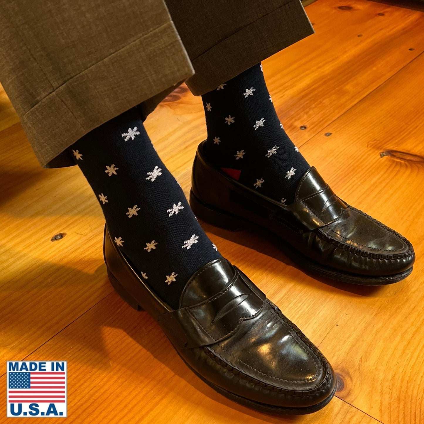 "Victory or Death" Socks — Made in USA from The History List store when worn with shoes