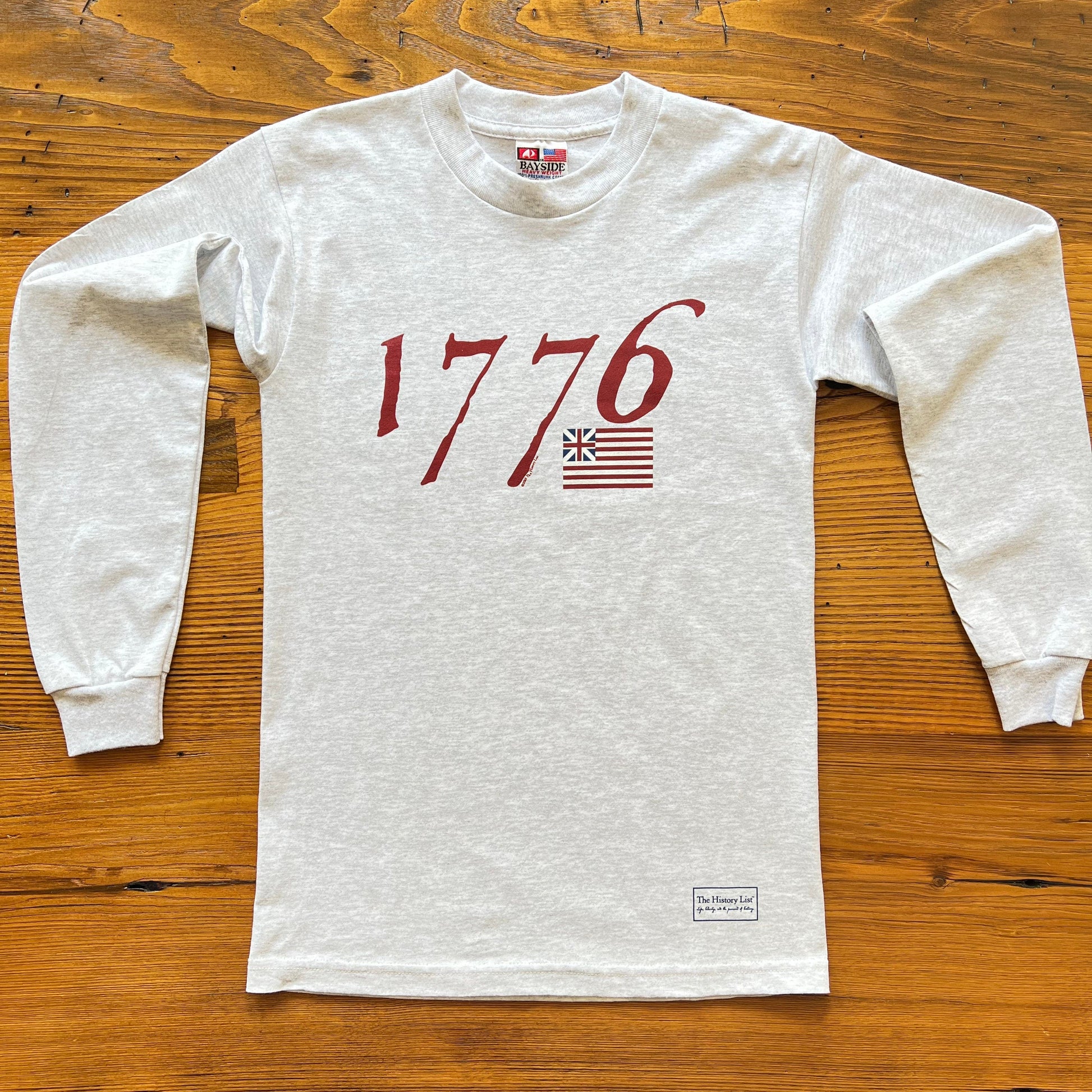 Light Grey "We hold these truths - July 4, 1776” Long-sleeved shirt from the history list store