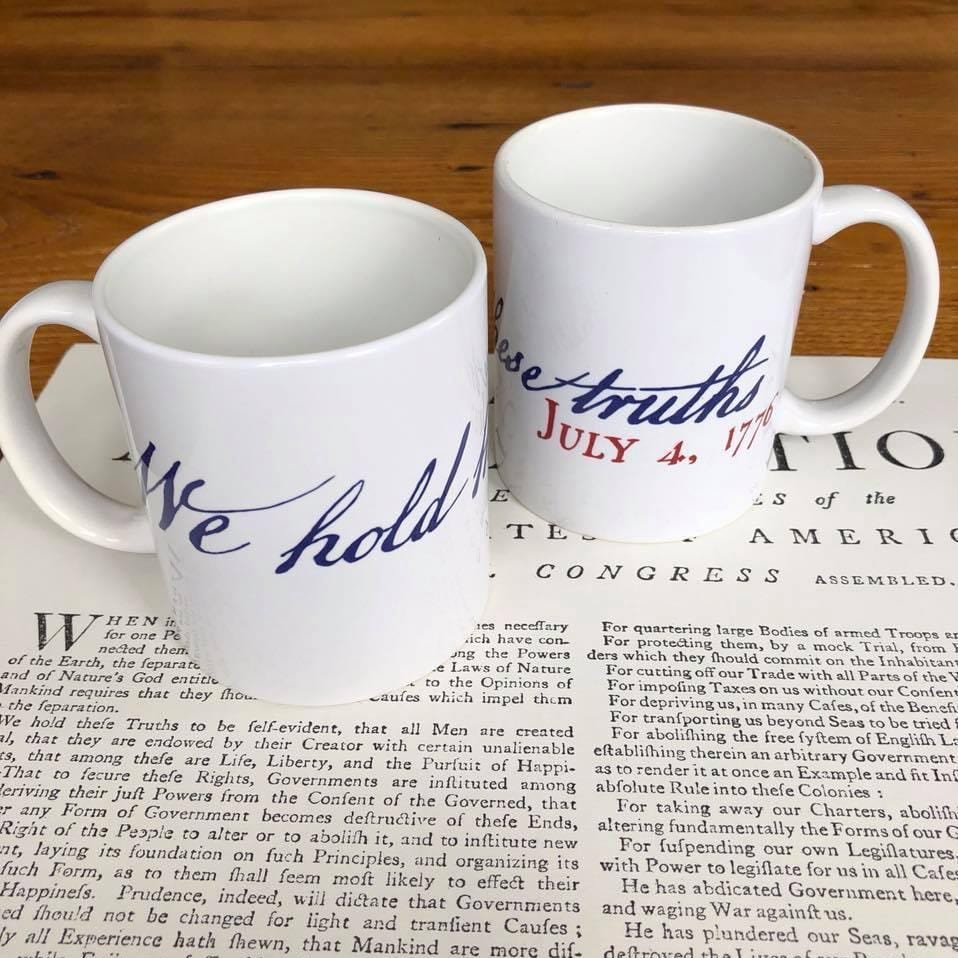 "We hold these truths - July 4, 1776" Mugs from The History List Store
