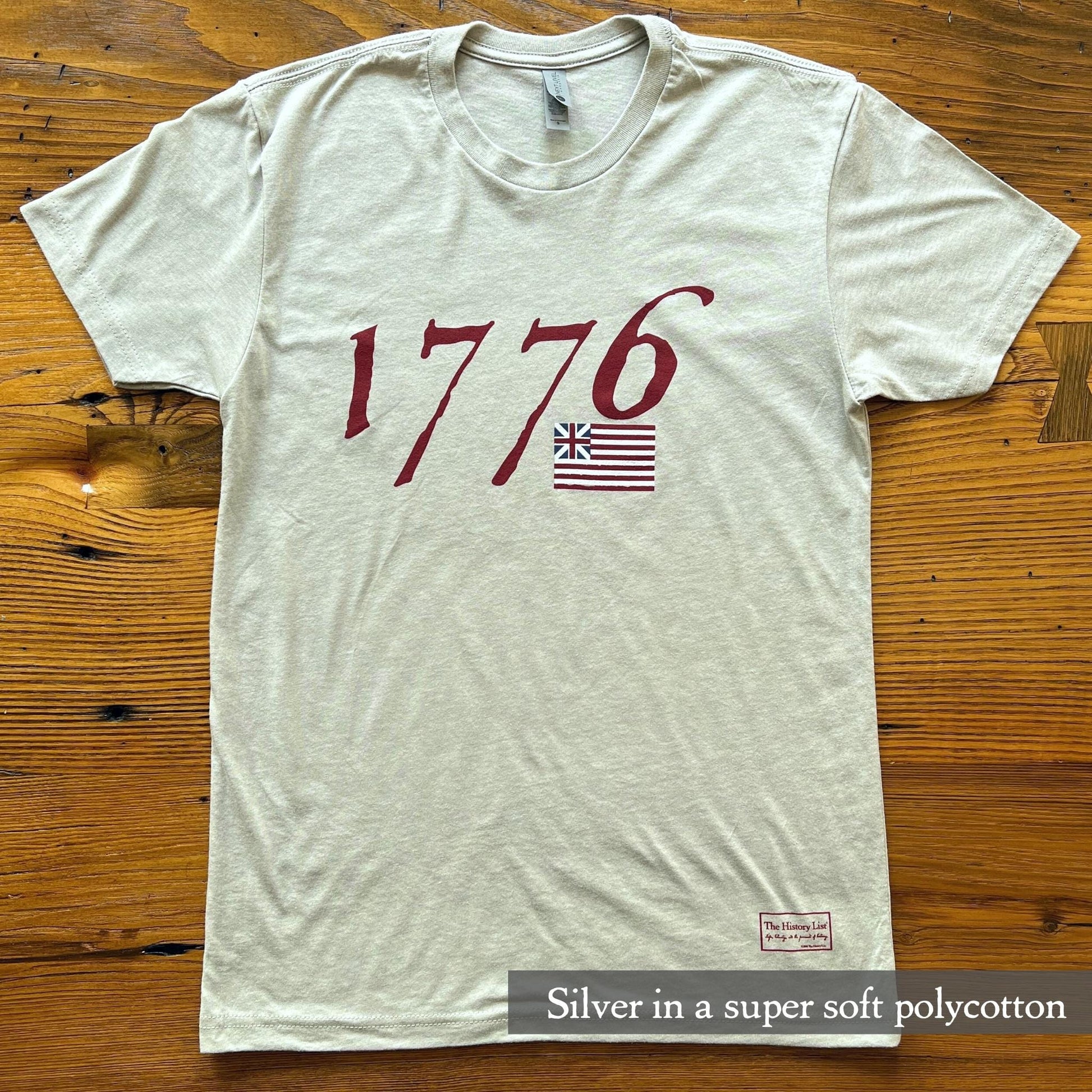 "We hold these truths - July 4, 1776” T-shirt from The History List store in Silver