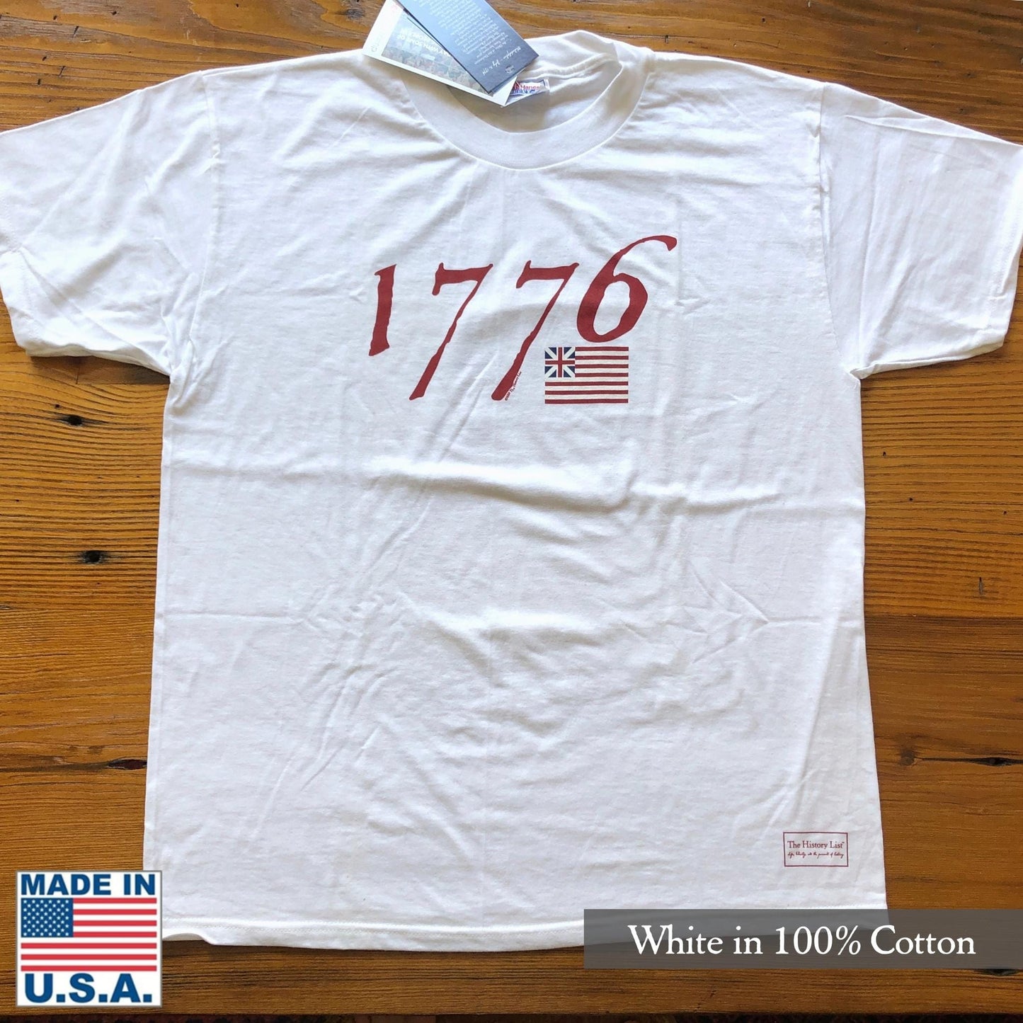 We Hold These Truths - July 4, 1776” T-Shirt Washed Denim - 100% USA Grown Cotton / 3XL