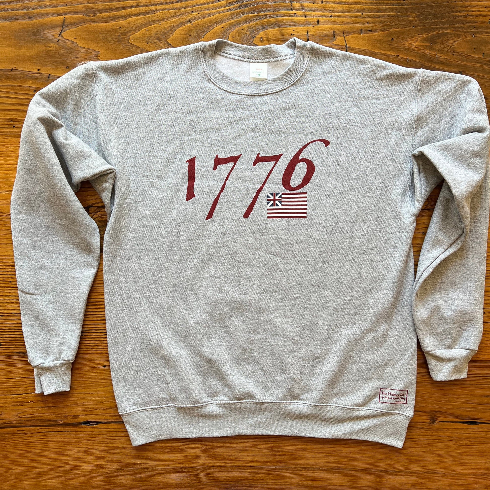 "1776 with Our Nation's First Flag" Crewneck sweatshirt from The History List store
