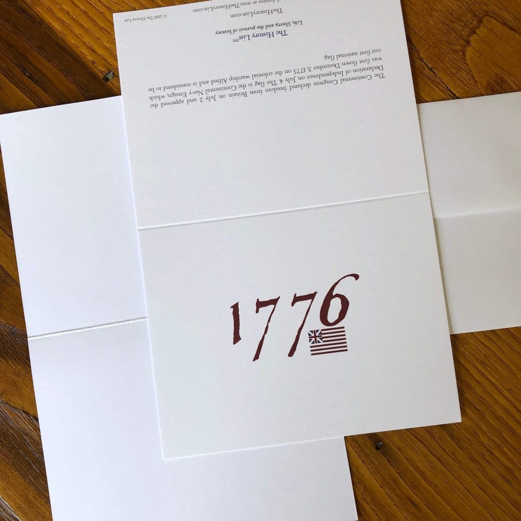 "1776” Note cards with envelopes - Set of 6 from The History List Store