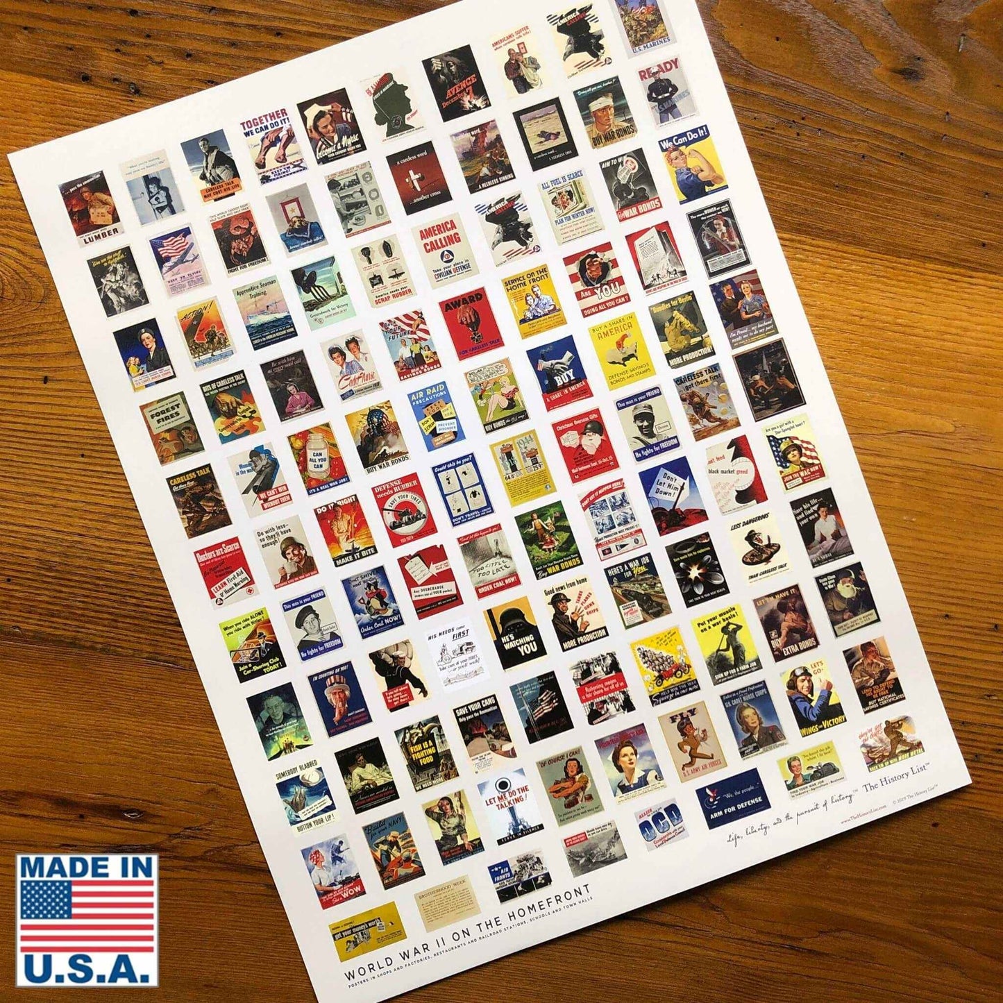 World War II on the Homefront — Large print with images of 100+ WWII posters from The History List Store