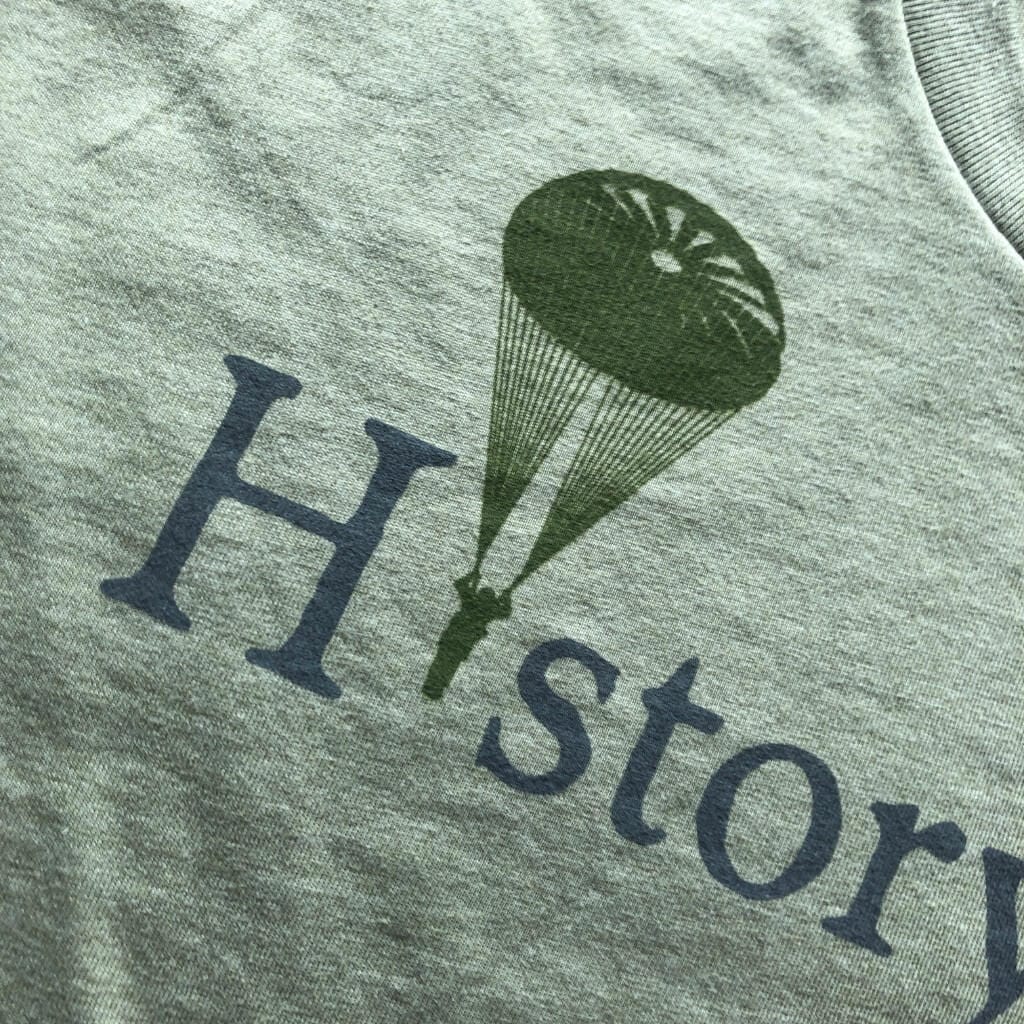 Close-up "History Nerd" shirt with WWII Paratrooper - 75th Anniversary of D-Day from The History List Store