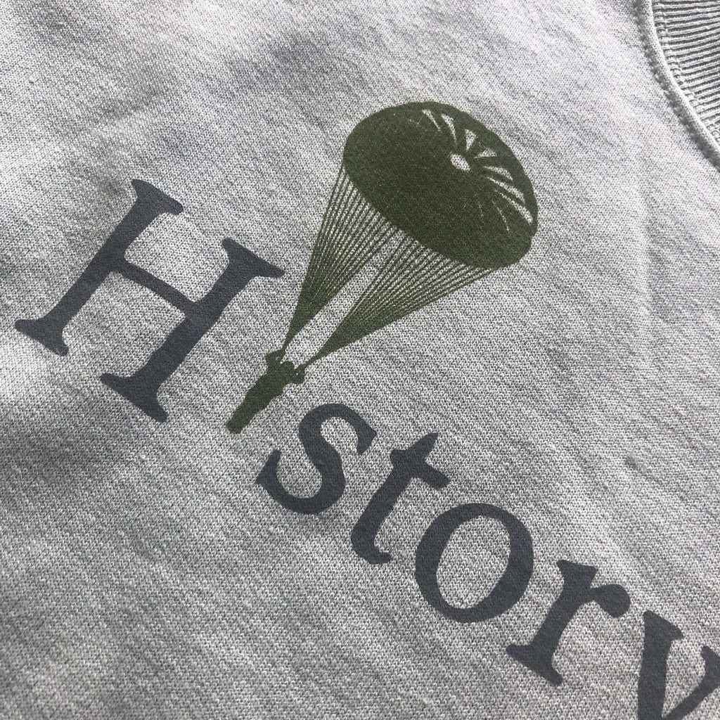 "History Nerd" crewneck sweatshirt with WWII Paratrooper - 75th Anniversary of D-Day from The History List Store